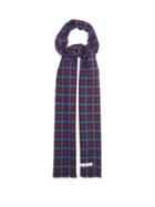 Matchesfashion.com Acne Studios - Varney Checked Wool-blend Scarf - Womens - Blue Print