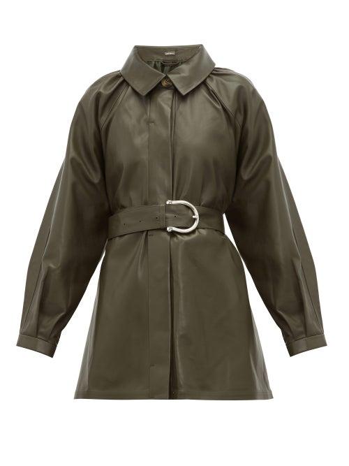 Matchesfashion.com Dodo Bar Or - Berry Belted Leather Jacket - Womens - Khaki