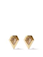 Ladies Fine Jewellery Azlee - Shield Diamond & 18kt Gold Earrings - Womens - Yellow Gold