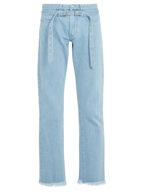 Matchesfashion.com Marques'almeida - Belted Double Loop Denim Jeans - Mens - Blue
