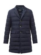 Herno - Norfolk Wool-blend Down-filled Overcoat - Mens - Navy