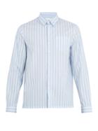 Prada Striped Single-cuff Cotton Shirt