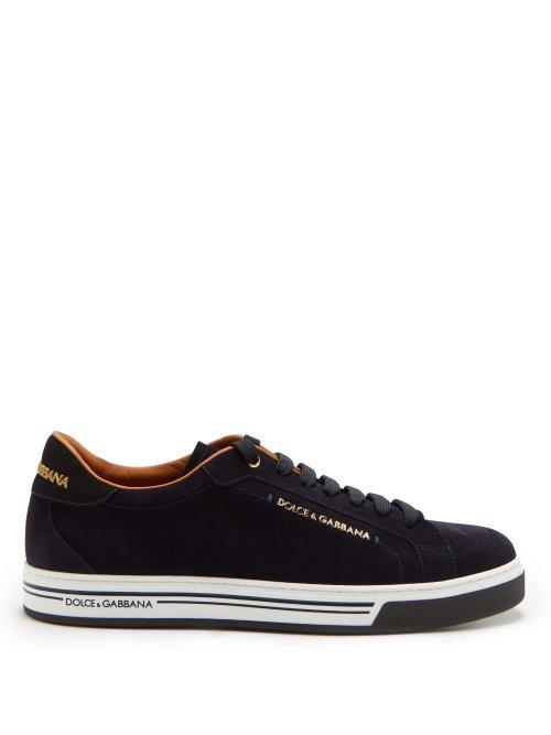 Matchesfashion.com Dolce & Gabbana - Low Top Suede Trainers - Mens - Blue
