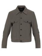 Matchesfashion.com Ann Demeulemeester - Striped Cotton Blend Jacket - Mens - Grey