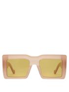 Matchesfashion.com Loewe - Square Frame Acetate Sunglasses - Womens - Brown