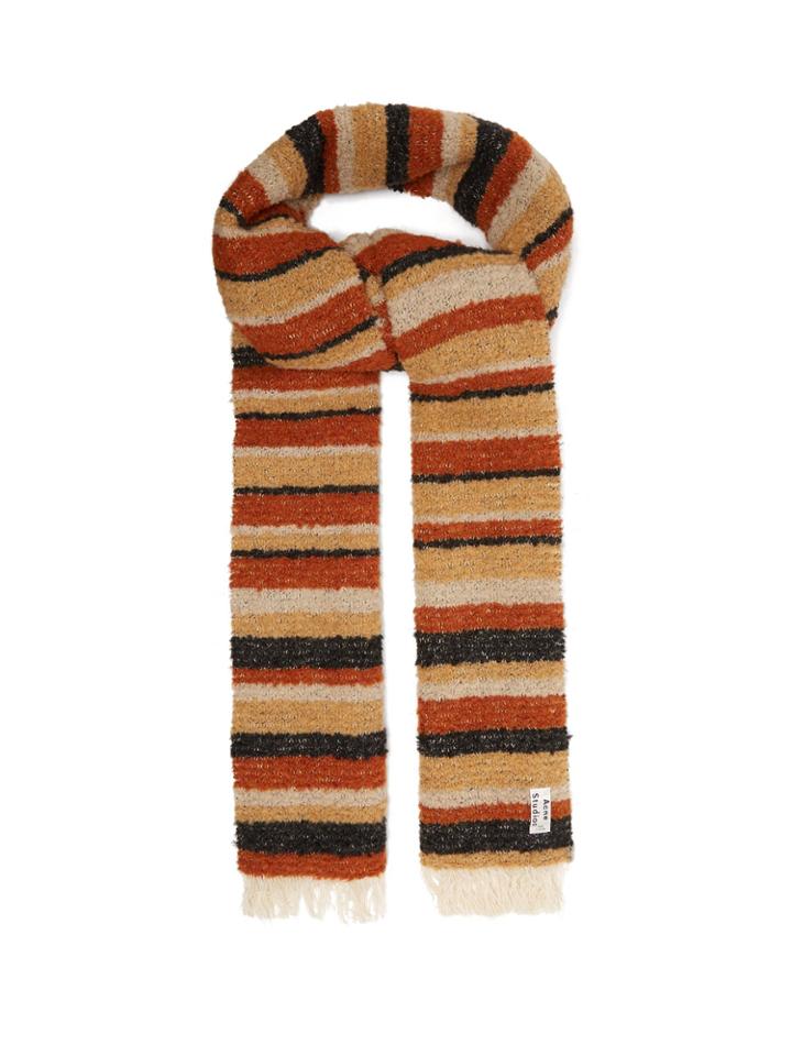 Acne Studios Striped Boucl Scarf