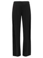 Matchesfashion.com The Row - Alexa Wool-twill Pleated Trousers - Womens - Black