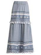 Dodo Bar Or Ataliya Eyelet-embellished Cotton Midi Skirt