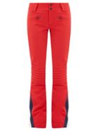 Matchesfashion.com Perfect Moment - Chevron Panel Flared Ski Trousers - Womens - Red