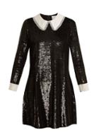 Matchesfashion.com Ashish - Wednesday Sequin Embellished Silk Dress - Womens - Black White