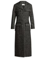 Matchesfashion.com Chlo - Tweed Wool Blend Single Breasted Coat - Womens - Grey