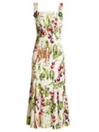 Dolce & Gabbana Vegetable-print Square-neck Dress