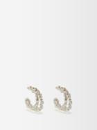 Alighieri - The Miniature Crumbling Rock Hoop Earrings - Womens - Silver