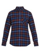 Matchesfashion.com Aztech Mountain - Loge Peak Plaid Cotton Flannel Shirt - Mens - Burgundy