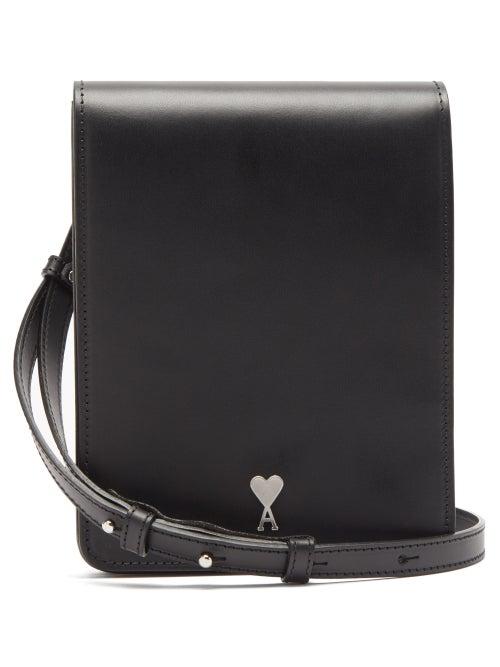 Matchesfashion.com Ami - Smooth-leather Cross-body Bag - Mens - Black