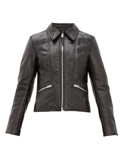 Matchesfashion.com Joseph - Cadman Creased Leather Jacket - Womens - Black