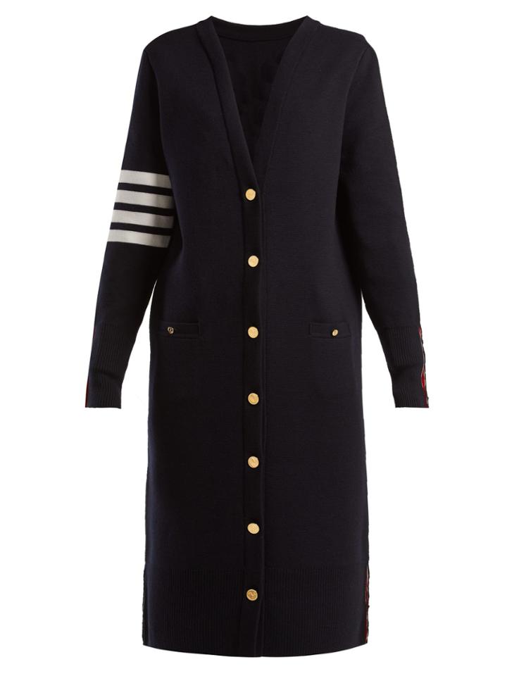 Thom Browne Milano Long Wool Cardigan