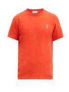 Matchesfashion.com Ami - Logo-patch Cotton-jersey T-shirt - Mens - Orange