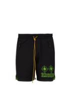 Matchesfashion.com Rhude - Target Print Basketball Shell Shorts - Mens - Black Green