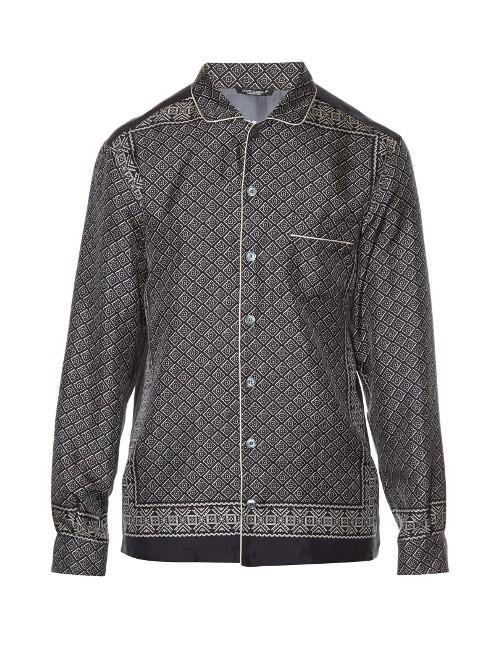 Dolce & Gabbana Tile-print Silk Shirt