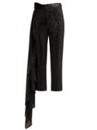 Matchesfashion.com Halpern - Cropped Sequinned Trousers - Womens - Black White