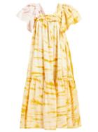 Matchesfashion.com Story Mfg - Aida Tie Dye Organic Cotton Dress - Womens - Yellow