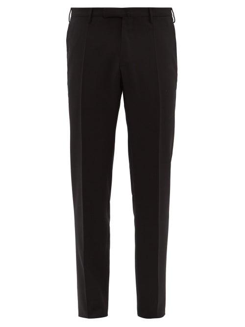 Matchesfashion.com Incotex - Urban Traveller Wool Blend Slim Leg Trousers - Mens - Black
