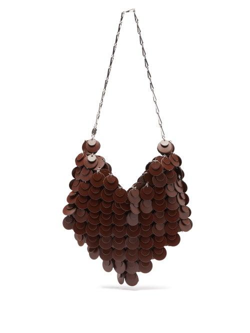 Ladies Bags Paco Rabanne - Sphere Leather Shoulder Bag - Womens - Brown