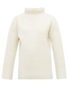 Matchesfashion.com Jacquemus - Agde Ribbed Roll Neck Wool Blend Sweater - Womens - White