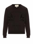 Gucci Hummingbird-appliqu Cotton Sweatshirt