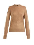 Matchesfashion.com Joseph - Brushed Mohair Blend Crew Neck Sweater - Womens - Camel