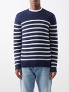A.p.c. - Travis Breton-striped Wool-blend Sweater - Mens - Navy White