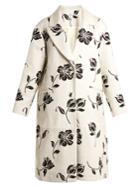 Huishan Zhang Alison Floral-jacquard Single-breasted Coat