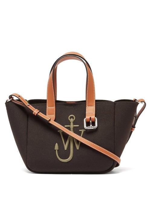Matchesfashion.com Jw Anderson - Belt Mini Recycled-canvas Tote Bag - Womens - Black Multi