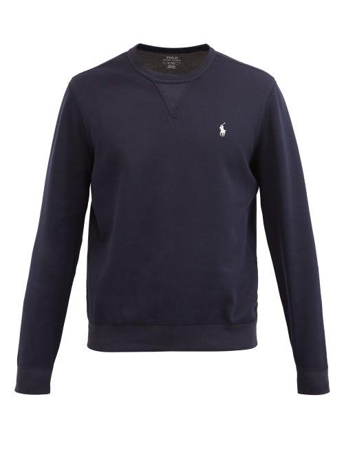 Matchesfashion.com Polo Ralph Lauren - Logo-embroidered Sweatshirt - Mens - Navy