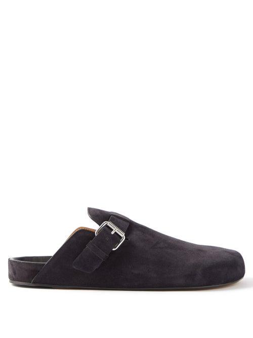 Isabel Marant - Mirvinh Suede Backless Loafers - Mens - Black
