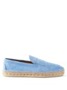 Christian Louboutin - Paquepapa Suede Espadrilles - Mens - Light Blue