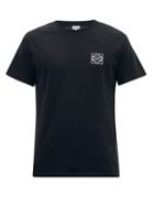 Loewe - Anagram-embroidered Cotton-jersey T-shirt - Mens - Black