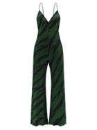 Matchesfashion.com Alexandre Vauthier - Crystal-embellished Jersey Jumpsuit - Womens - Green Multi