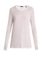 Matchesfashion.com Atm - Destroyed Cotton Slub Jersey T Shirt - Womens - Light Purple