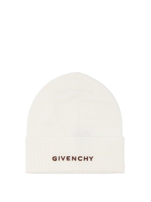 Givenchy - Logo-embroidered Wool Beanie Hat - Womens - Beige