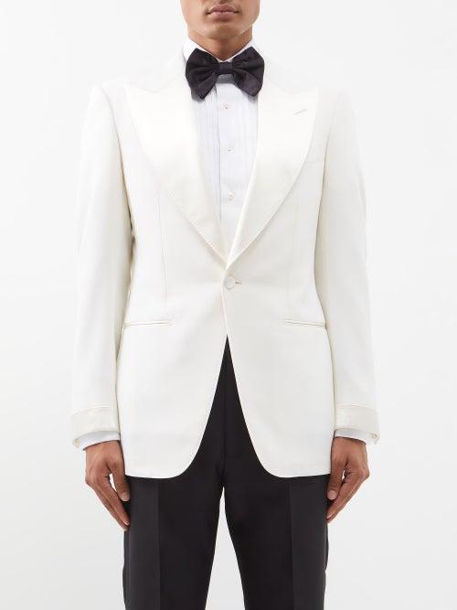 Tom Ford - Atticus Satin-lapel Tuxedo Jacket - Mens - Cream