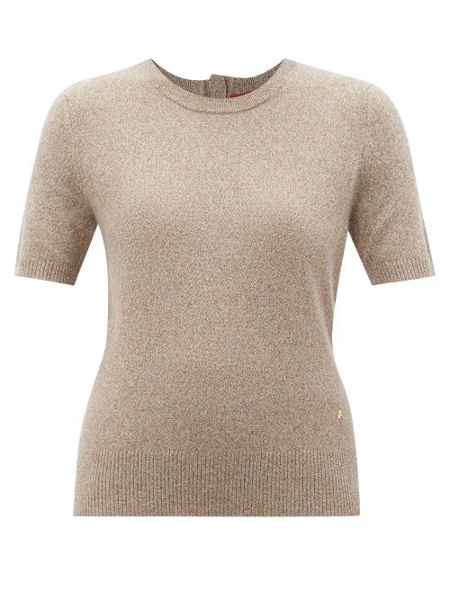 Altuzarra - Hubbard Button-back Cashmere Sweater - Womens - Brown Multi