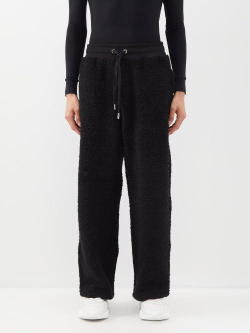 Dolce & Gabbana - Oversized Drawstring-waist Boucl Trousers - Mens - Black