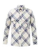 L.e.j - Checked Recycled Cotton-blend Shirt - Mens - Blue Multi