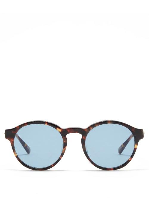 Matchesfashion.com 817 Blanc Lnt - Round Tortoiseshell-acetate Sunglasses - Mens - Tortoiseshell