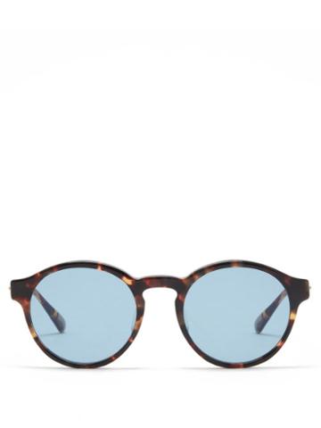 Matchesfashion.com 817 Blanc Lnt - Round Tortoiseshell-acetate Sunglasses - Mens - Tortoiseshell