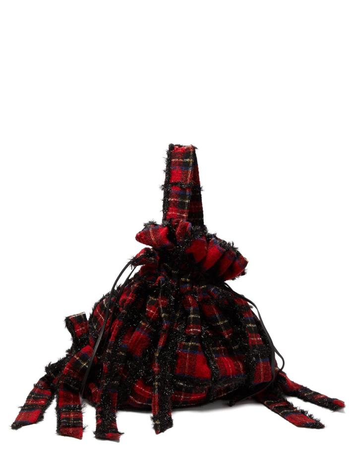 Simone Rocha Lurex Wool Tartan Backpack