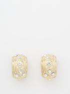 By Alona - Nellie Crystal & 18kt Gold-plated Clip Earrings - Womens - Yellow Gold