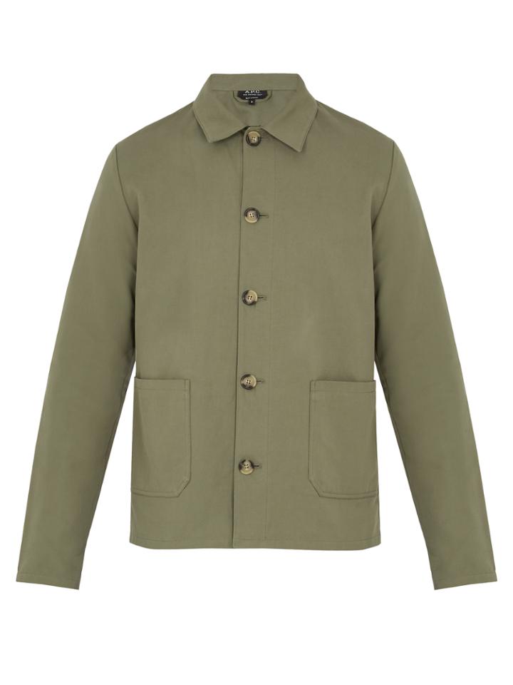 A.p.c. Kerlouan Cotton And Linen-blend Field Jacket